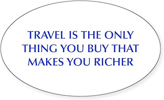 CafePress Travel Opt Blue Sticker Oval Car Bumper Sticker