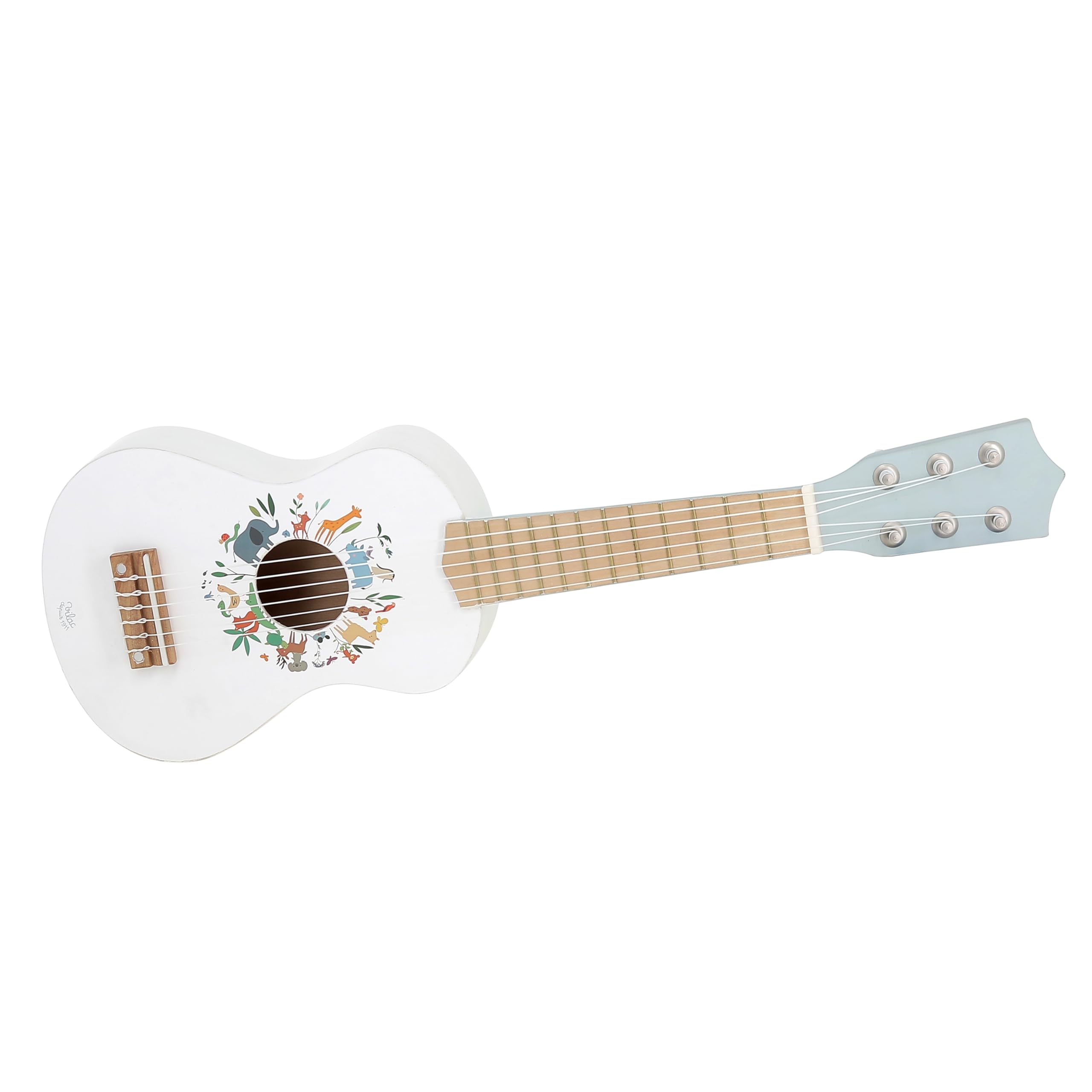 Chitarra gli Animali del Mondo Sarah Betz 6 Corde per Bambini dai 3 Anni | Illustrazioni animali colorate | strumento musicale in legno | sviluppa risveglio musicale e creatività | idea regalo oggi