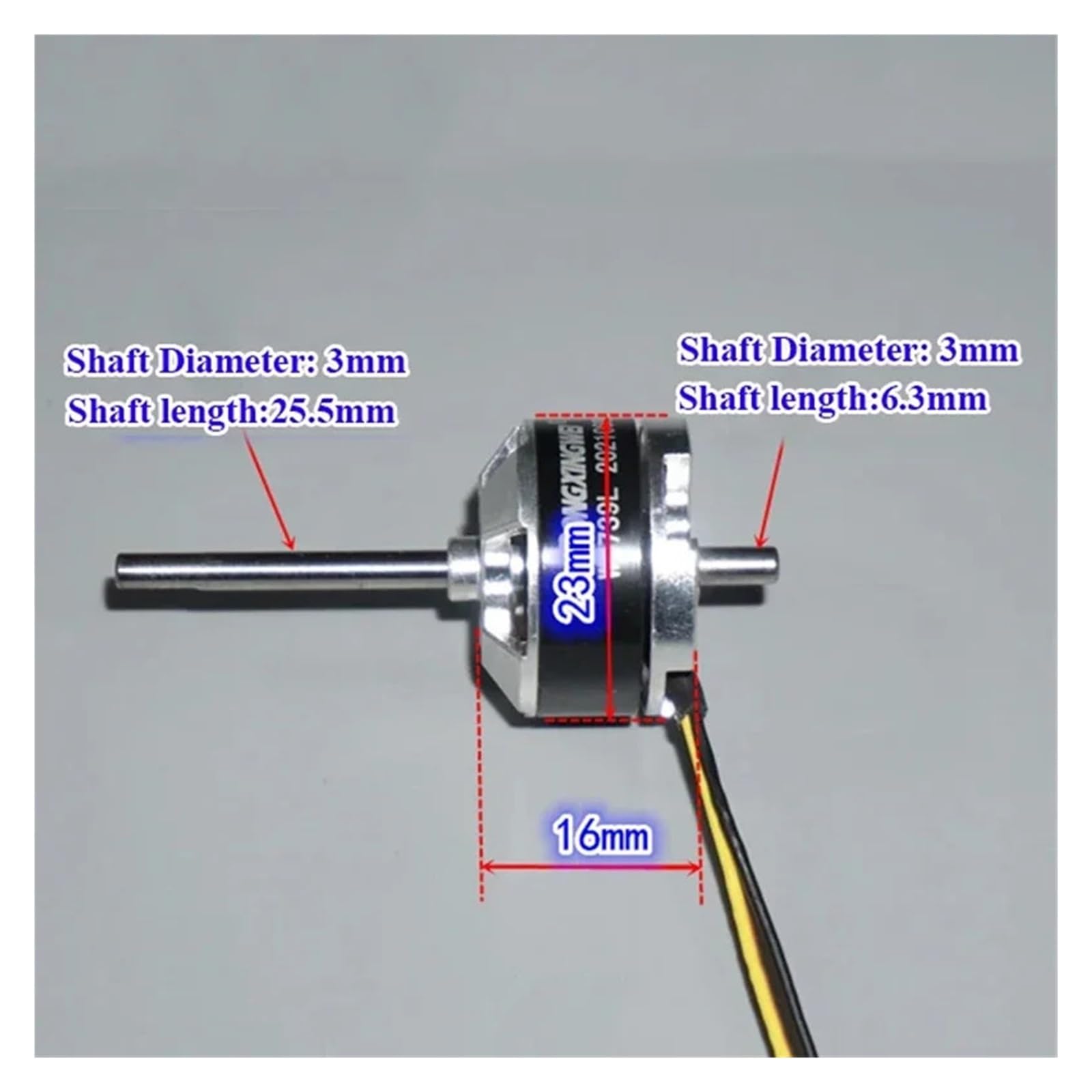Silnik bezszczotkowy z wirnikiem zewnętrznym 23 mm 3S-6S 1700 KV 1806 DC 12V-24 V High Speed do ostrzenia elektronarzędzi do modeli samolotów (A With Screw Hole)