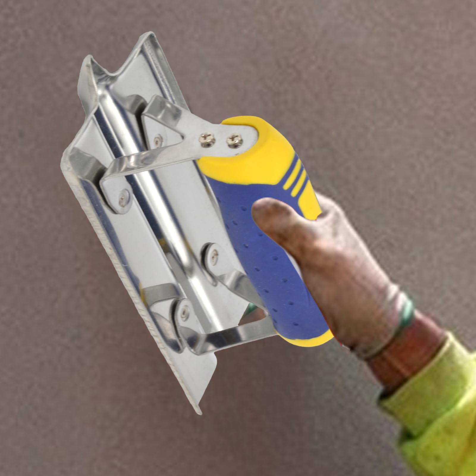 Bordatrice Manuale Per Cemento, Molatrice Per Cemento | Utensili Per Calcestruzzo Per Molatrice Manuale Con Estremità Curva O Diritta | Costruzione Senza Rivetti, Comoda Impugnatura Ergonomica Per Pro