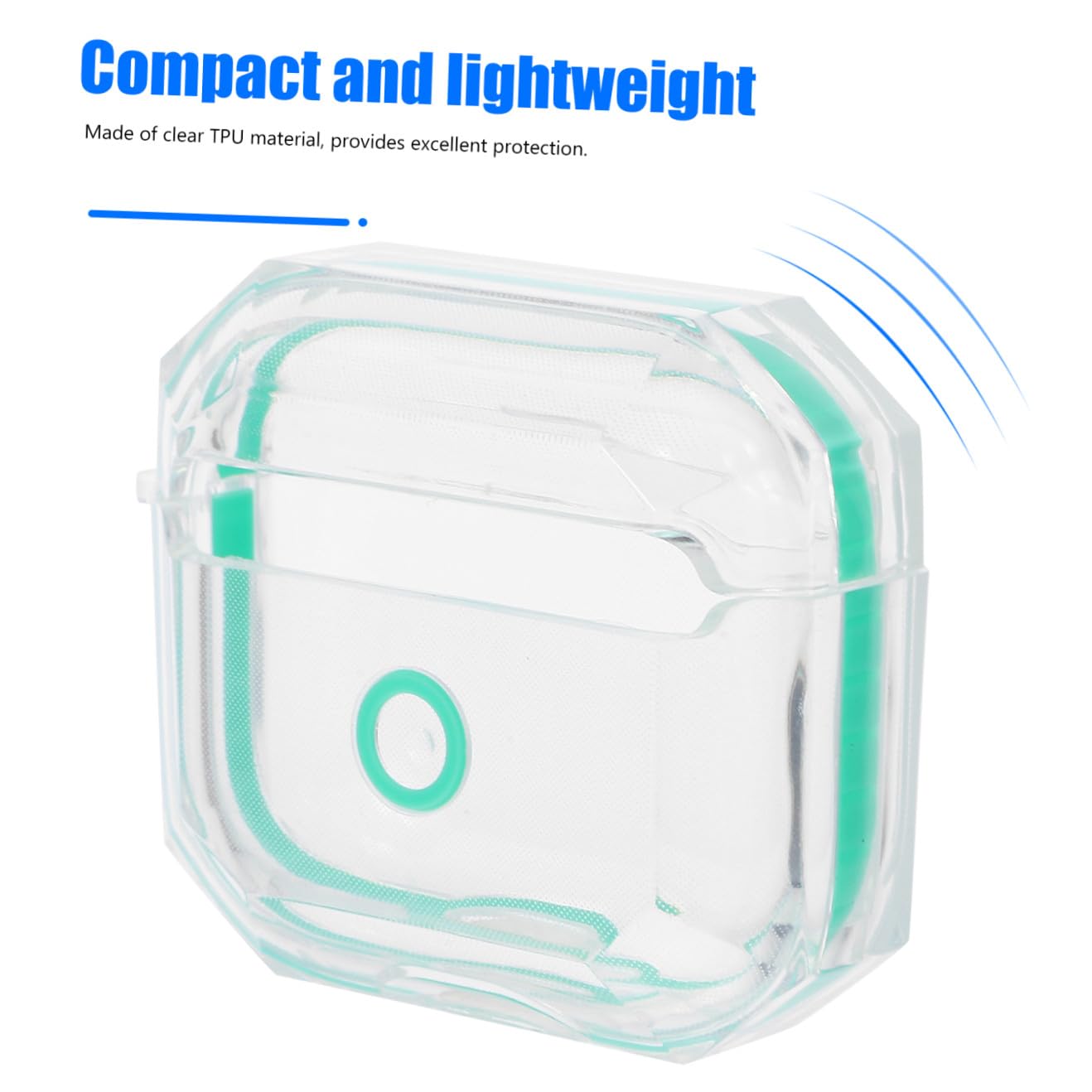 Gatuida 3pezzi Custodia Protettiva Trasparente Tpu Per Auricolari Wireless Compatibile Con Colore Verde Menta Resistente Agli Urti e Ai Graffi Perfetta Per Attività Quotidiane e All