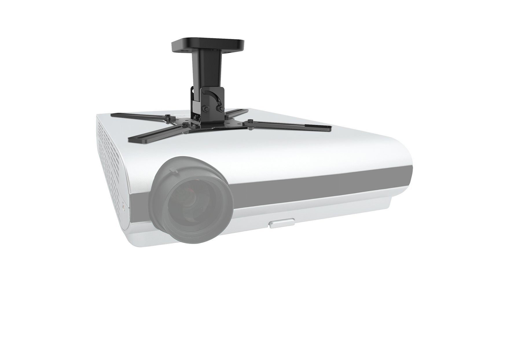 Meliconi Pro 100 Supporto Da Soffitto per Videoproiettore, Orientabile Orizzontalmente e Verticalmente, Nero