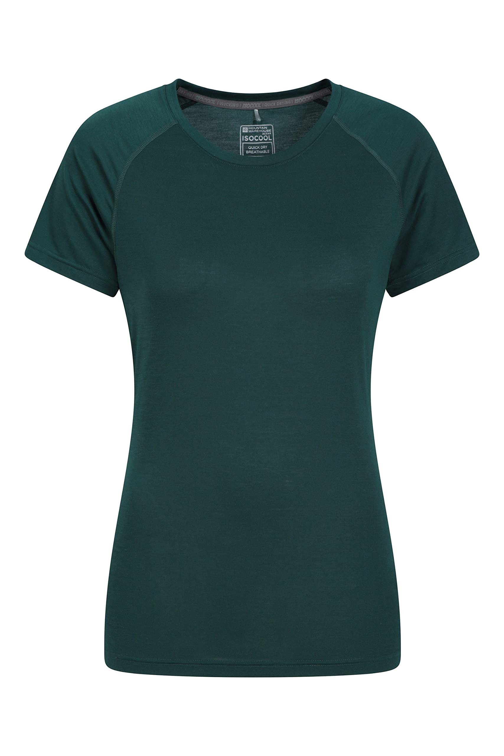 Mountain Warehouse Women's Green Quick Dry T-Shirt - Comfortable & Lightweight Isocool Tee Shirt - Spring Summer, Walking, Holiday & Outdoors Size 20