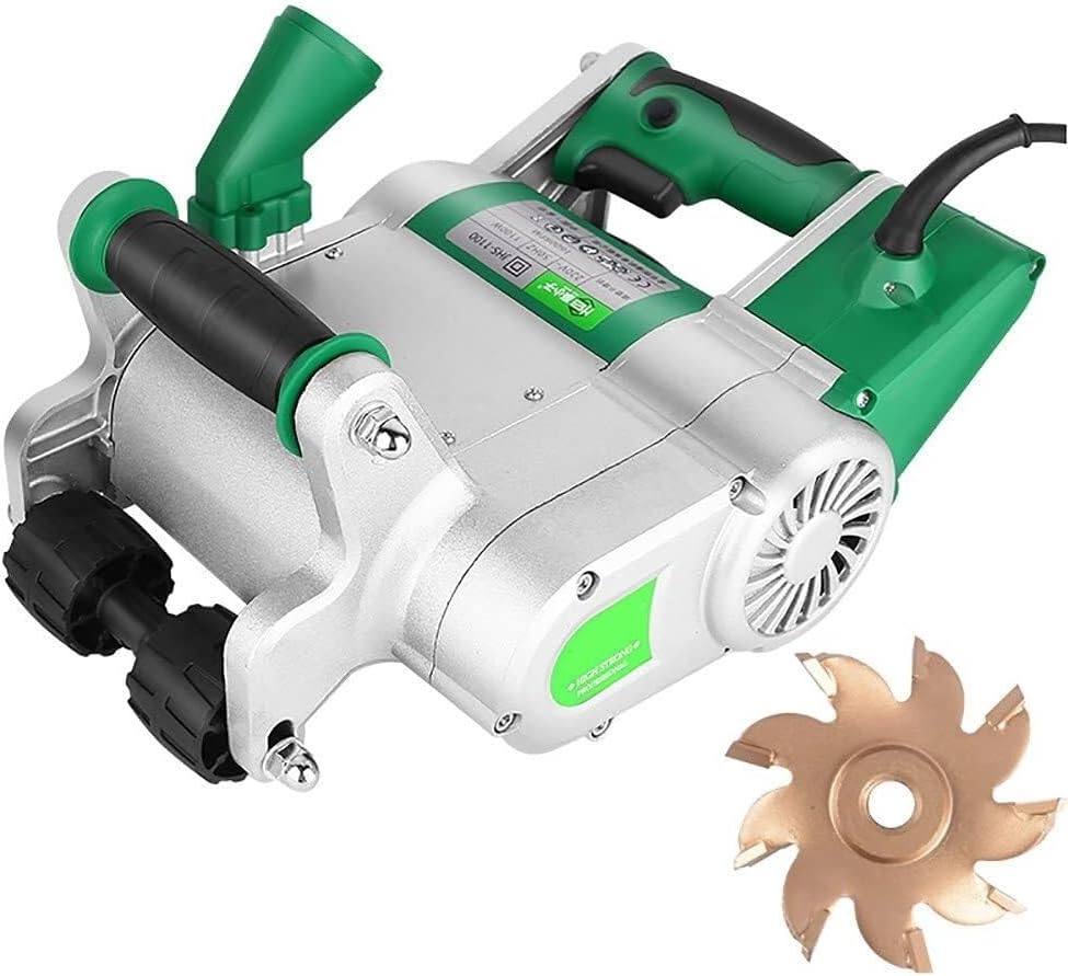 Electric Wall Slotting Machine, Wall Slotting Machine Concrete Wall Cutting Machine with Tool Box(25mm)
