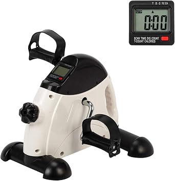 Mini Exercise Bike,Under Desk Bike Pedal Exerciser,Portable Foot Cycle Arm & Leg Peddler Machine with LCD Screen Displays