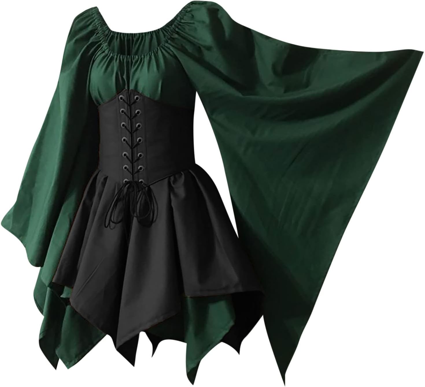 ABRTJCLWomen's Short Medieval Renaissance Costume Dress Vintage Cosplay Victorian Gothic Corset Dress Gothic Ball Gowns