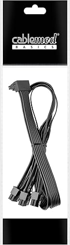 Vista 6 de CableMod Basics RT-Series 12VHPWR Cable PCI-e de 90 grados StealthSense para ASUS/Seasonic/Phanteks - Variant B
