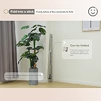 Vista 7 de AIODE Estante de secado de ropa plegable para ropa sucia, 79 pulgadas, de acero inoxidable, para exteriores, colgador de ropa para interiores