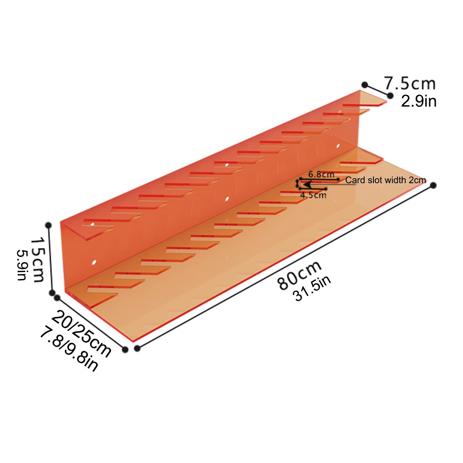 HXFAAFXH Tile Sample Display Rack,Wall-Mounted Acrylic Sample Rack,Sample Door Stand,Building Material Display Shelf,Floor Sample Holder for Exhibition Halls(Gray,80X20X15CM)