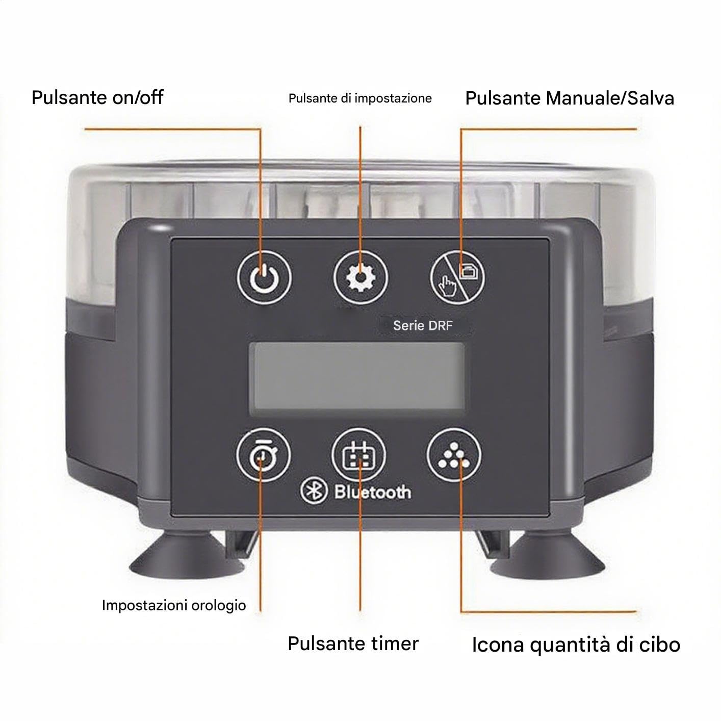 Nourrisseur Automatique D'Aquarium Distributeur Automatique d'Aquarium avec | Grand Capacité pour Bac à Poissons pour Tortues Betta Tétards