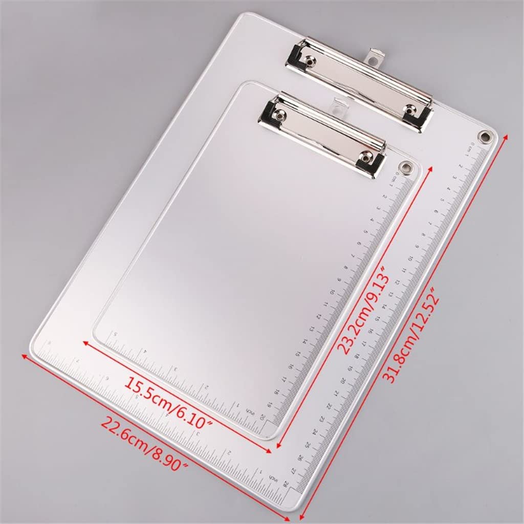 JFDBGU Portatile A4 / A5. Tavola da Clip da Clip in Lega di Alluminio File Antiscivolo Hardboard Supporto Carta da Ufficio for la Scuola di Ufficio Forniture di cancelleria(A5)