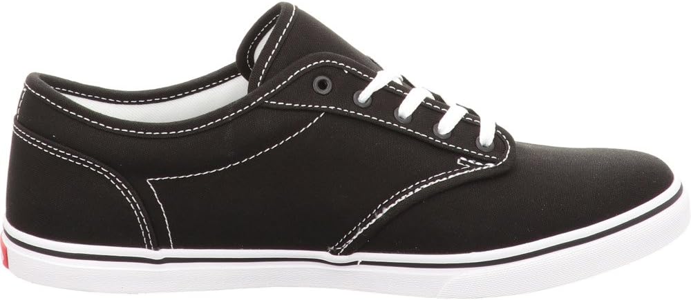 Vans Women's Atwood Shoe - Low-Top Fashion Sneakers for Work & Everyday Wear. (Canvas) Black/White. 10.5