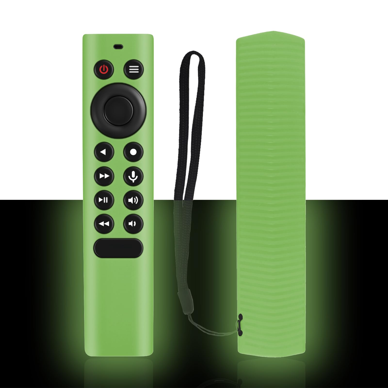 Funda luminosa verde para mando a distancia NVIDIA Shield TV Pro/4K HDR, ligera, antideslizante, respetuosa con la piel, funda de silicona
