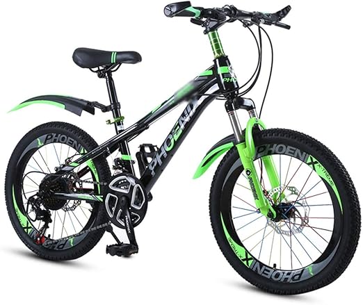 Amazon Co Jp 小学生用自転車 18インチ インチ男の子と女の子屋外用自転車 登山用マウンテンバイク 変速自転車 学生と子供の自転車に最適 Color Green Size inches スポーツ アウトドア