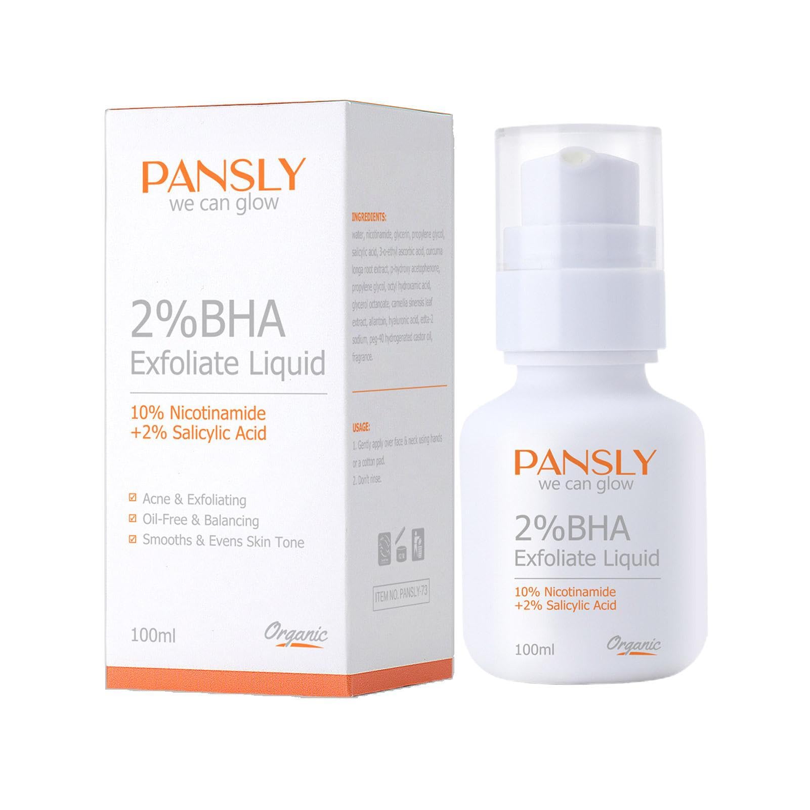 Moisturizing Toner | 2% Bha Acid Liquid Face Essence,100ml Hydrating Skin Essence, Pimple Repair Essence for Moisturizing and Even Skin Tone Sesoanger