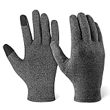 Full Compression Gloves with Touch Screen Finger | Full Finger Glove Rheumatoid Arthritis Hand Support for Women Men |Soft Cotton Comfortable Arthritis Wrist Support for Pain Relief, Carpal Tunnel (M)
