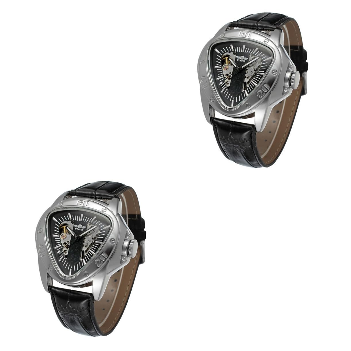 2 Pz orologio meccanico da uomo orologio da polso automatico orologi automatici orologio automatico da uomo orologi da watch vegito men orologio meccanico automatico Black