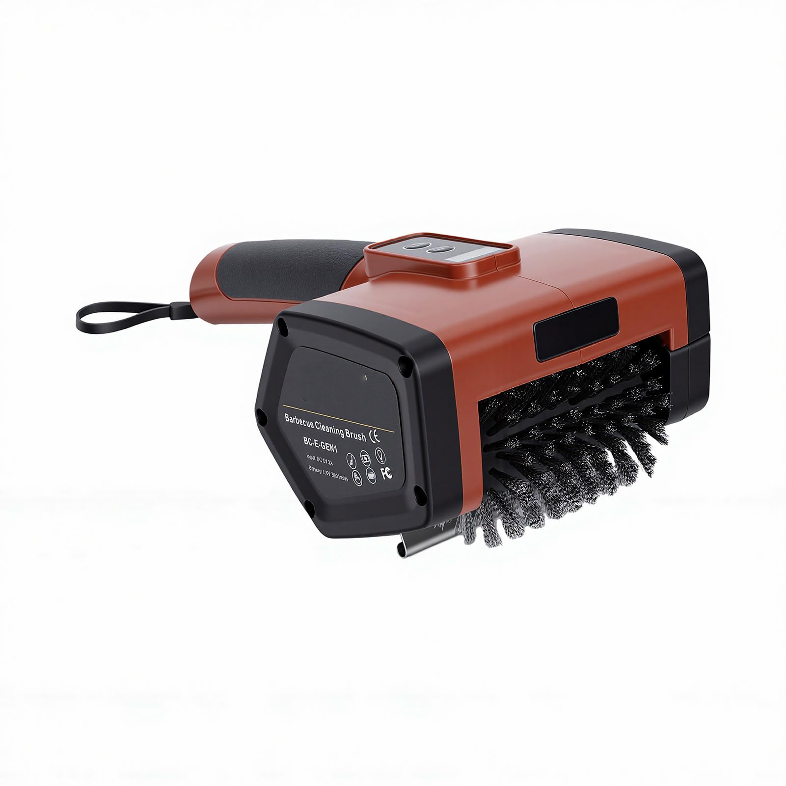 AMONIDA Cepillo Eléctrico para Parrilla, Herramienta Ergonómica de Limpieza para Barbacoa, para Acampar, Uso Al Aire, Recargable, 3000mAh