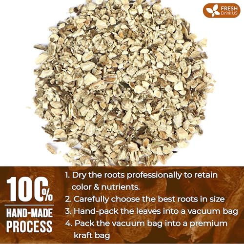 Image of FRESHDRINKUS, Premium 10oz Natural Burdock Root, 100% Natural & Pure from Burdock Root, Burdock Root Herbal Tea, No Additives, No Caffeine, Vegan
