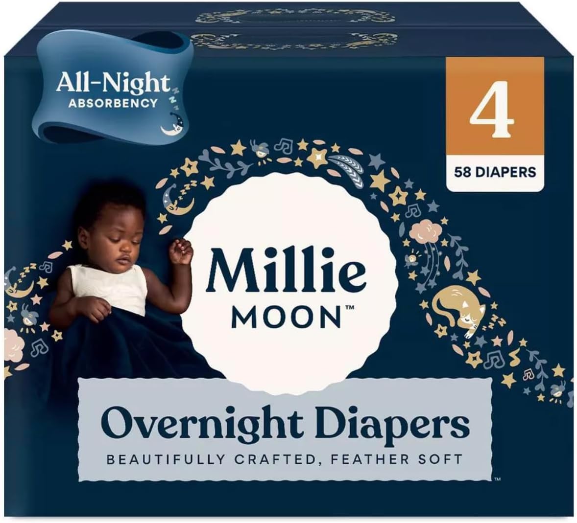 Millie Moon Overnight (Size- 4 and- Count 58)