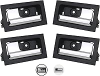 Vista 10 de TQPONLY Manija de puerta interior, compatible con Ford F150 2009-2014 delantera/trasera izquierda del conductor y lado derecho del pasajero