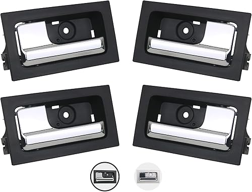 Miniatura 10 de TQPONLY Manija de puerta interior, compatible con Ford F150 2009-2014 delantera/trasera izquierda del conductor y lado derecho del pasajero
