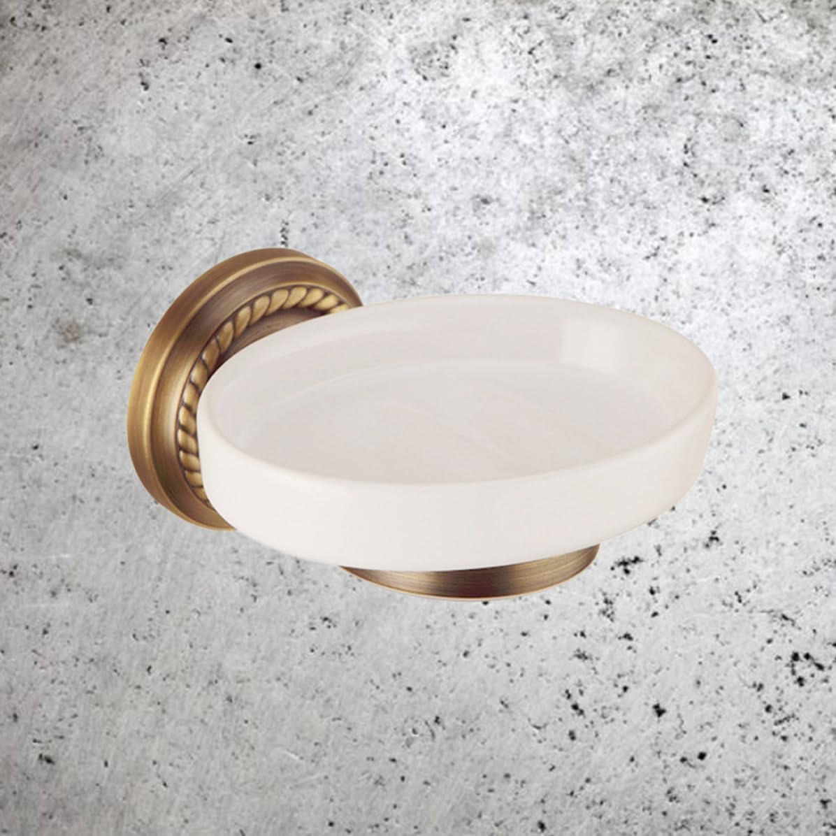Jabonera de Cobre y Cerámica Vintage de Pared para Baño