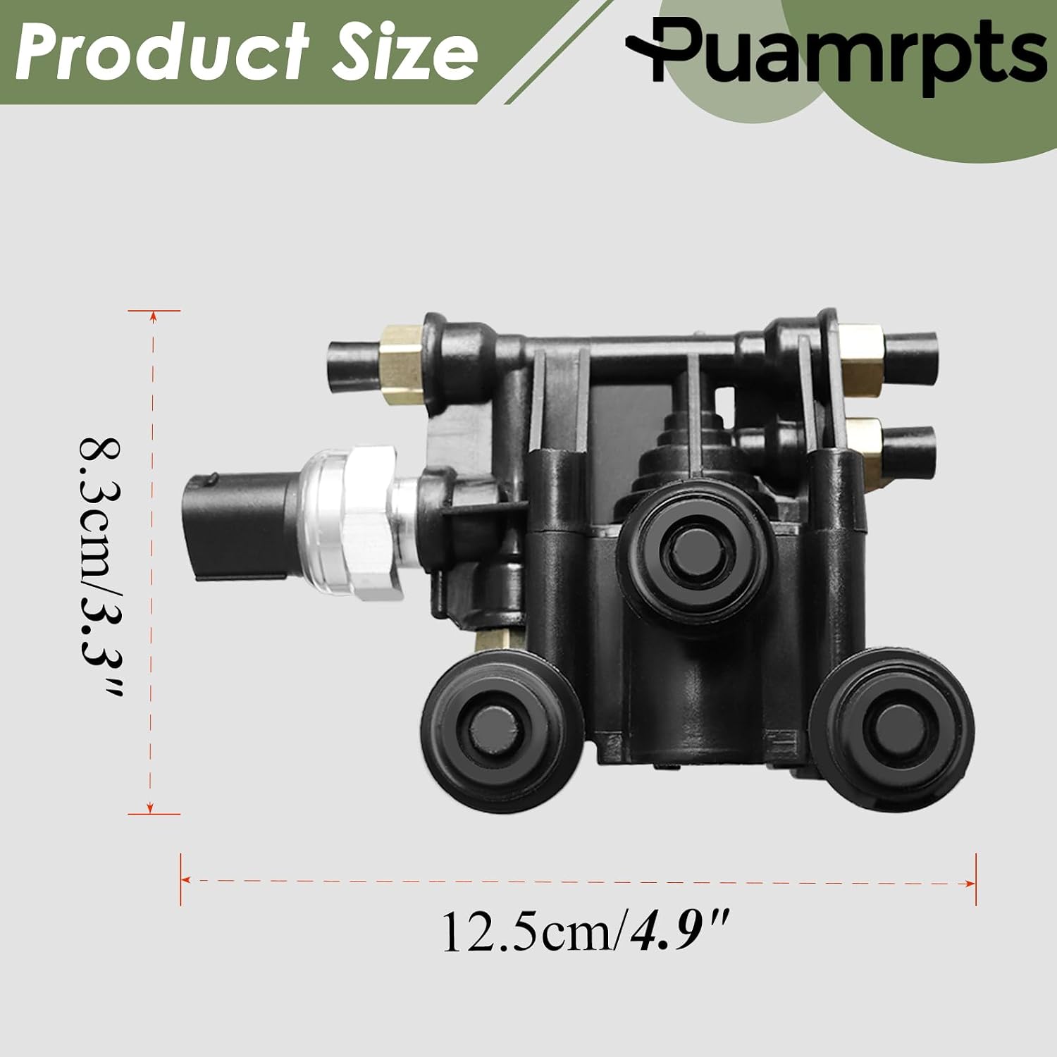 Air Suspension Compressor Solenoid Valve Block Compatible with Land Rover Vehicles - LR3 2005-2009, LR4 2010-2016, Range Rover Sport 2006-2013 - Replace# RVH000046