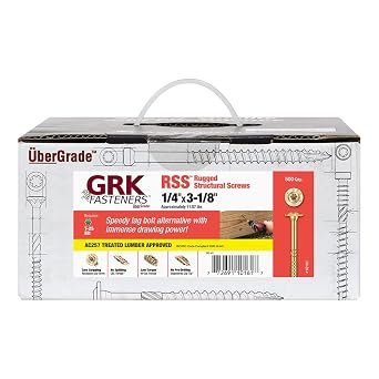 GRK 10161 1/4 x 3-1/8 RSSTM RUGGED STRUCTURAL SCREWS 500 Count