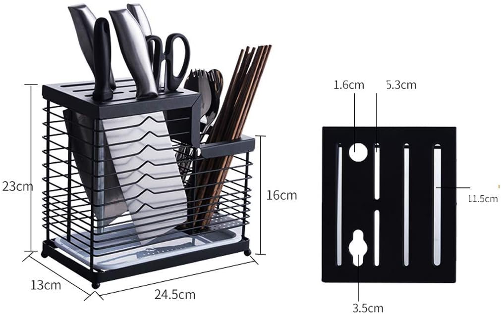 Household 304 Stainless Steel Tool Holder Kitchen Knife Holder Shelf Slotting Tool Box seat Tool Storage Rack Drain Tray Shelf