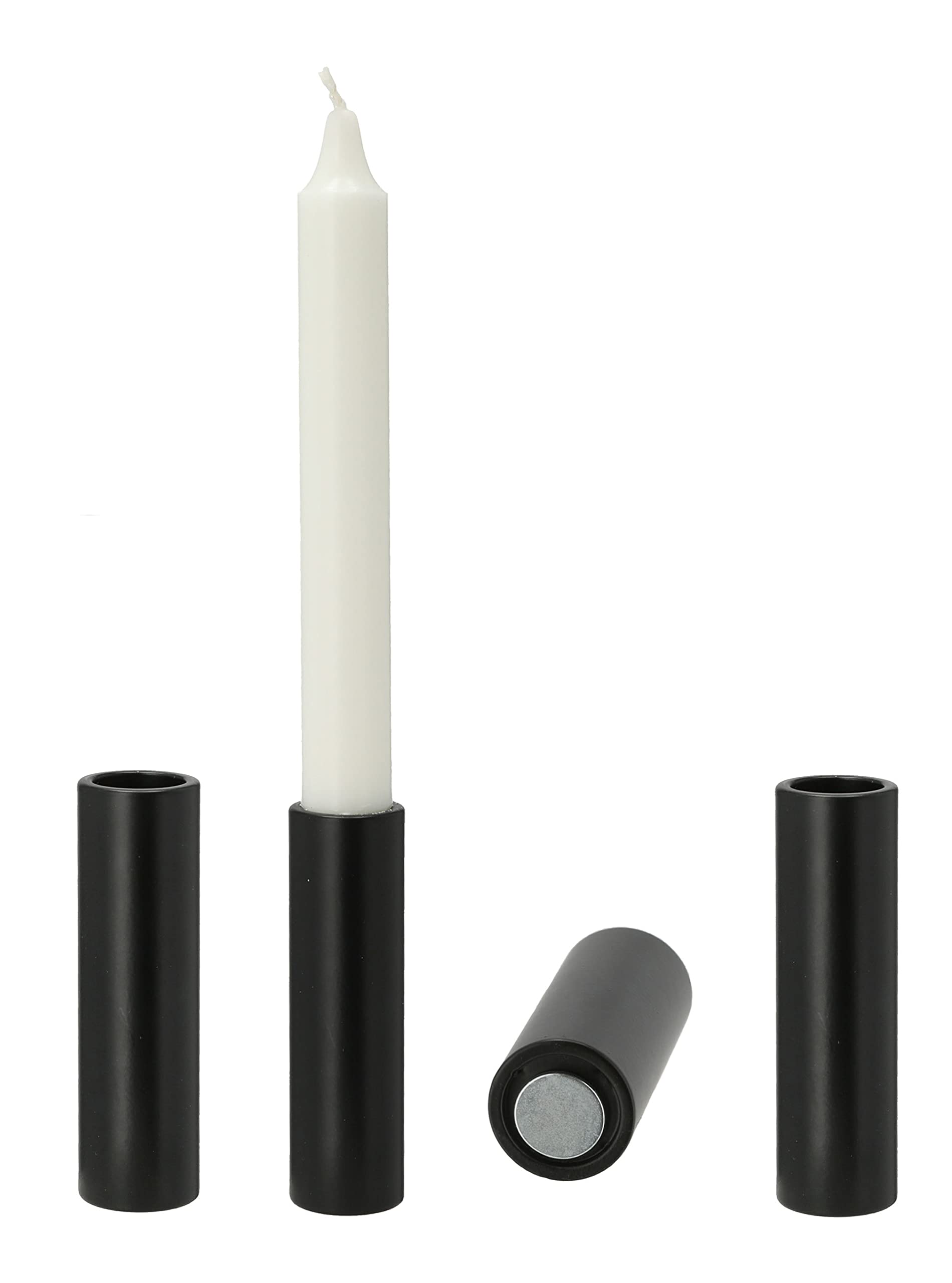 Set 4 Portacandele Magnetici In Metallo Nero – Decorazione Magnetica Per Candele, Idea Regalo Per Avvento