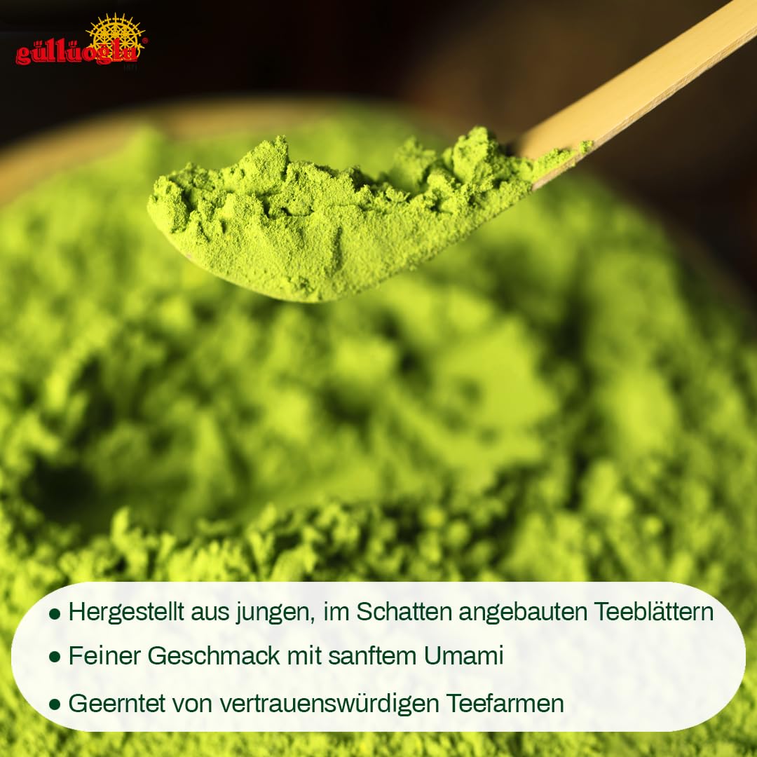 Matcha zielona herbata w proszku o ceremonialnej jakości – AAAA – 100 g – pierwsze zbiory z Nishio, Japonia – mielenie kamienia – do herbaty, latte, smoothie i pieczenia