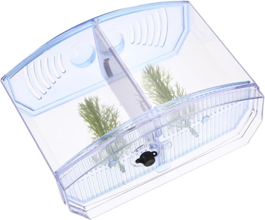 Housoutil Mini Desktop Aquarium for Betta Fish Compact Fish Breeding Box Multi-Purpose Use Home Decor Friends