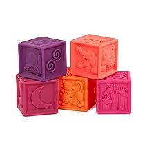 B. toys – Uno due spremute – Blocchi per bambini – Giocattolo da impilare e costruire per bambini – 10 blocchi morbidi con numeri, forme e animali – Educazione e sviluppo – 6 mesi +