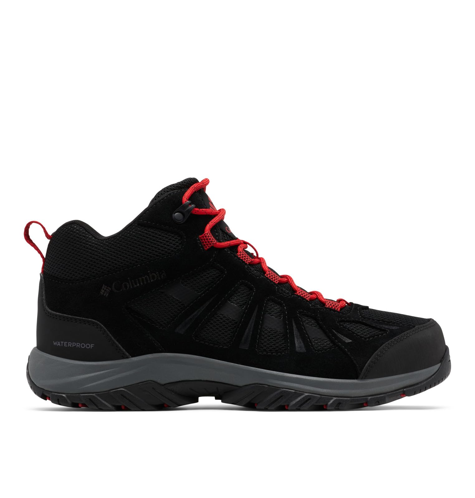 Columbia REDMOND III MID WATERPROOF Chaussures Montantes De Randonnée Et Trekking imperméables Homme, Noir (Black x Mountain Red), 42 EU