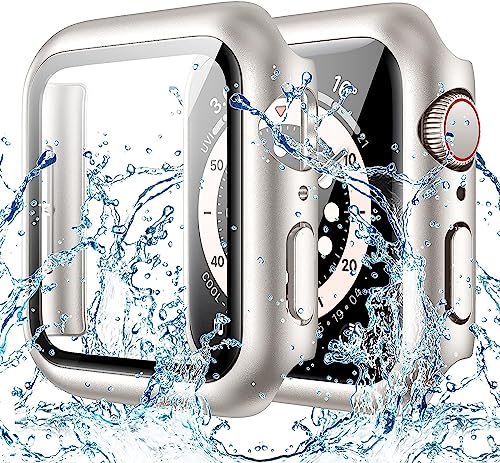 【2023強化版】AMAPC for Apple Watch 防水ケース 40mm 41mm 44mm 45mm 対応 と互換性があり 数秒で Ultra シリーズの外観に変換できます IP68完全防水 バンド 水泳・スポーツ専用 防水ケース ガラスフィル