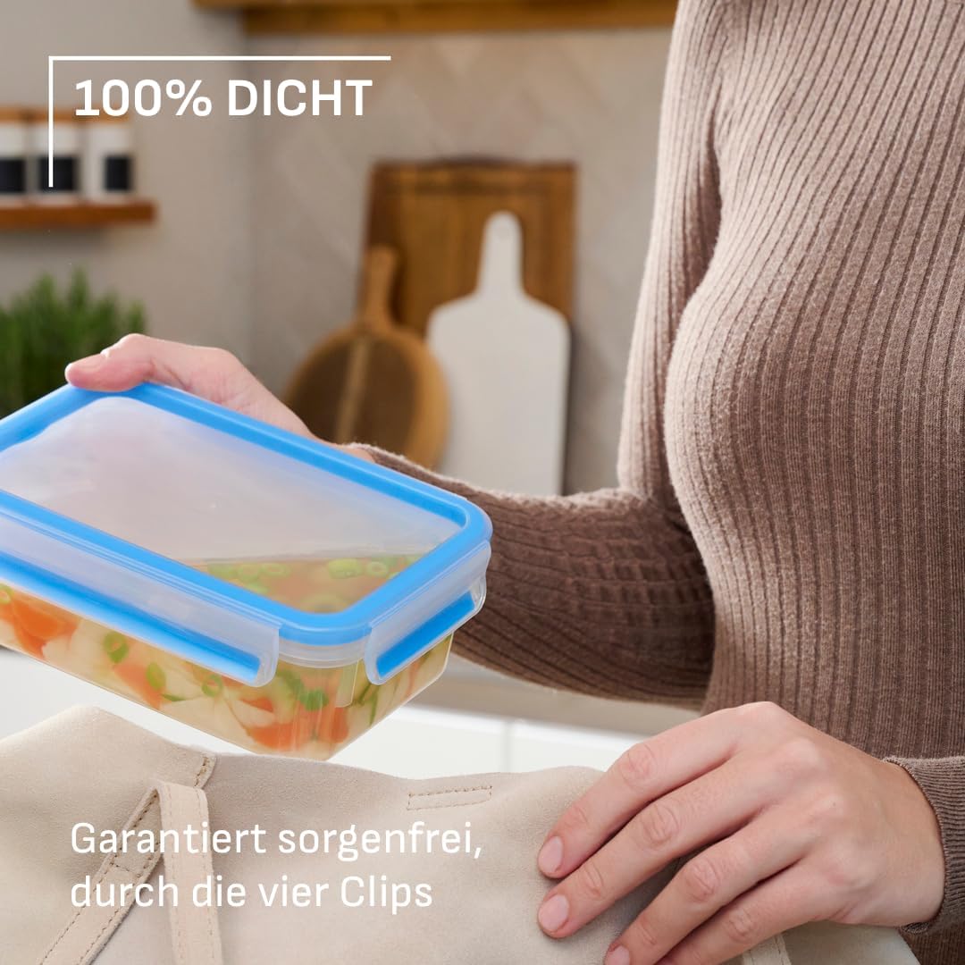 EMSA Clip & Close Frischhaltedose, Eiswürfelform, 22,6 x 16,5 x 4,9 cm, flexibler Boden, A - Mise en situation et utilisation