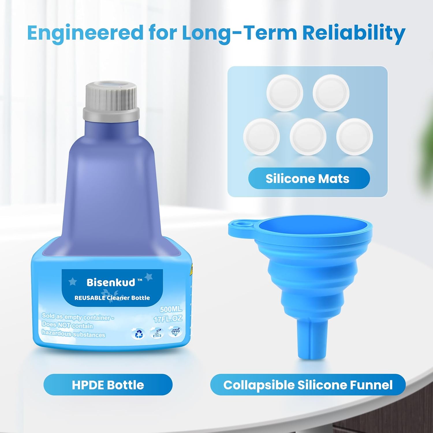 Bisenkud Refillable Bottle for Swiffer® Wet Jet™ Mop - 500ml image 5