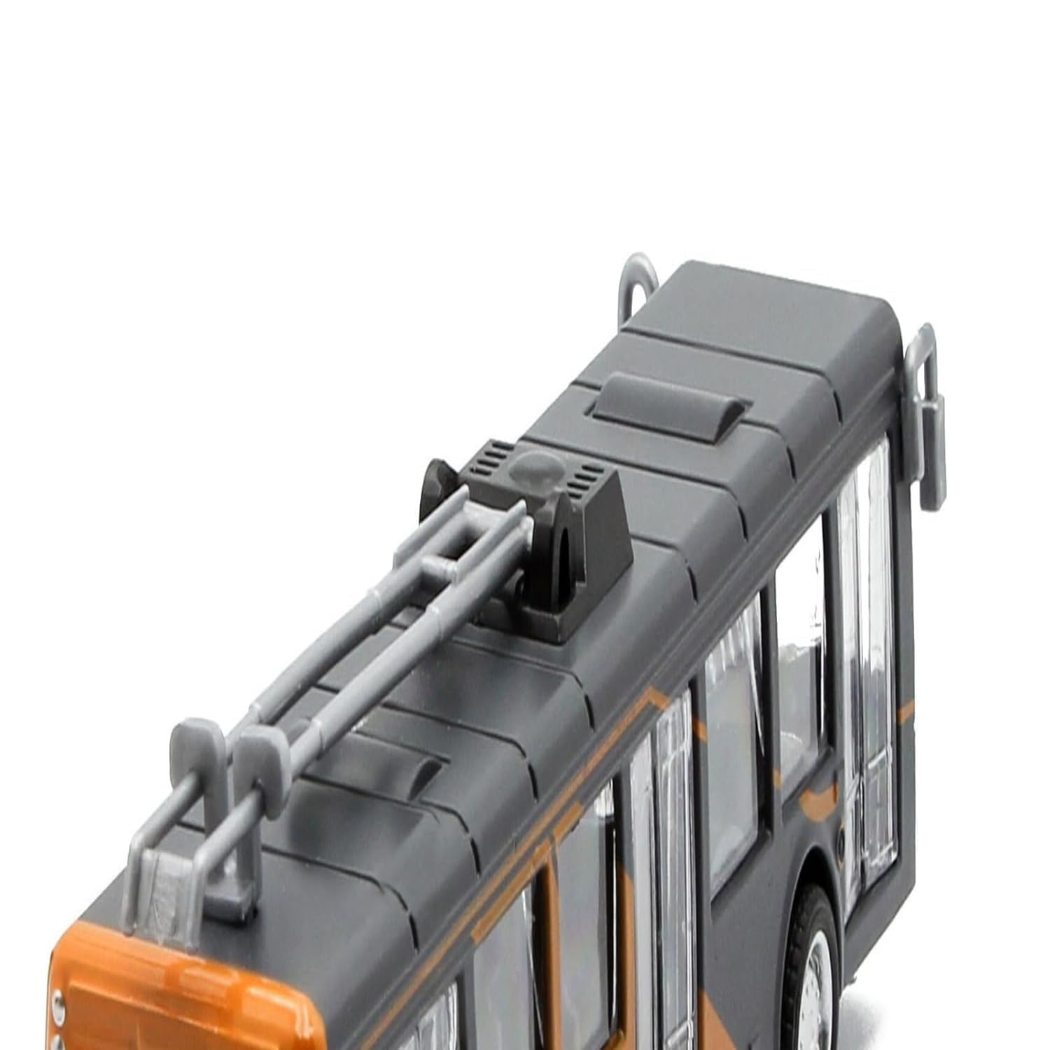 Shivaaro Pull Back Diecast Metal Bus with Music & LED Lights - Multicolor Alloy Train Bus Toy for Kids 2