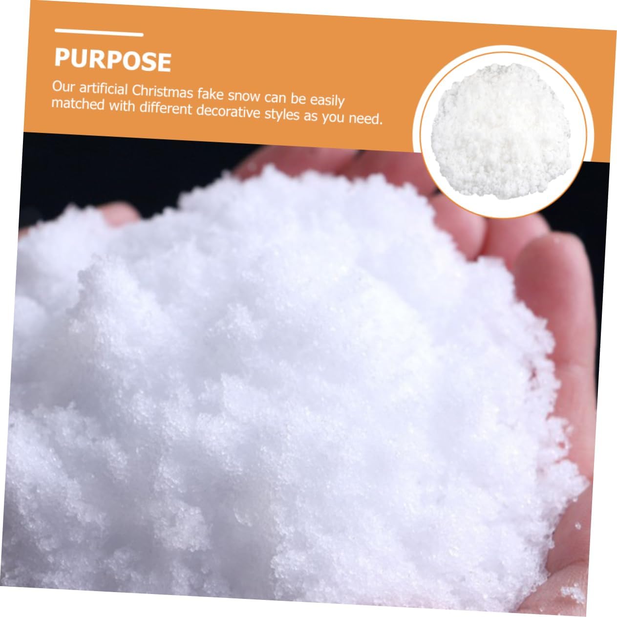 500g Fake Snow for Crafts Artificial Snow Decorations for Christmas Village and Holiday Decor Lightweight Powder for Christmas Tree and Village for Festive Touch
