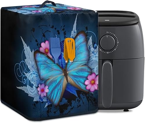 NETILGEN Cubierta antipolvo para freidora de aire para electrodomésticos de cocina y accesorios adicionales, resistentes a las manchas, lavables,