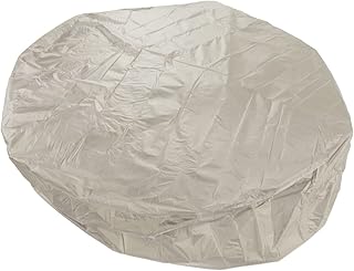 Capa para banheira de hidromassagem de poliéster, redonda, à prova d'água, de tafetá de poliéster, para banheira de hidromassagem (bege)