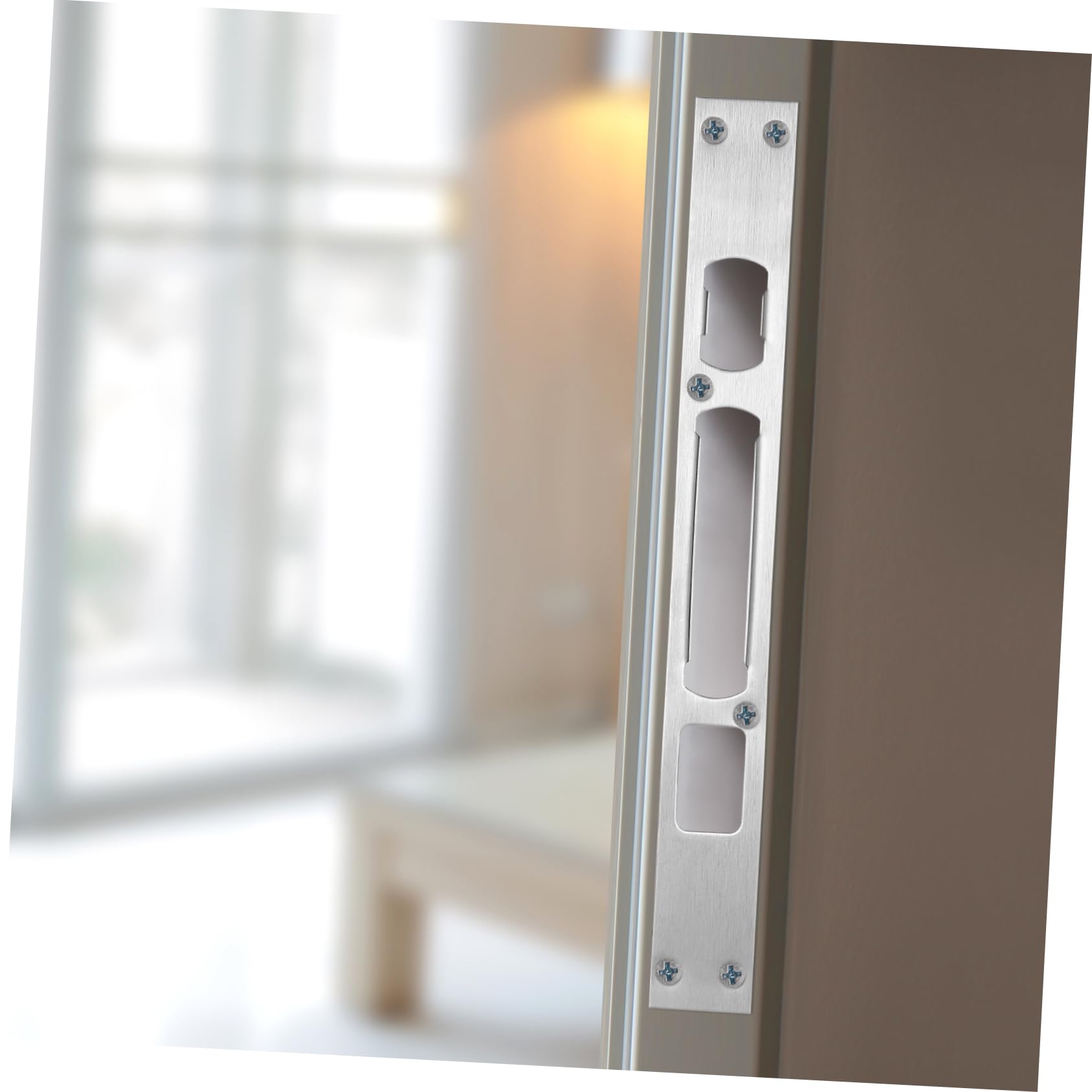 Homoyoyo 9 Ensembles Boucle De Cadre De Porte Serrure De Sécurité Plaques De Gâche Pour Portes Extérieures Renfort De Ponceuse Bouton Pour Animaux De Compagnie Plaque De 2 pièces * 9