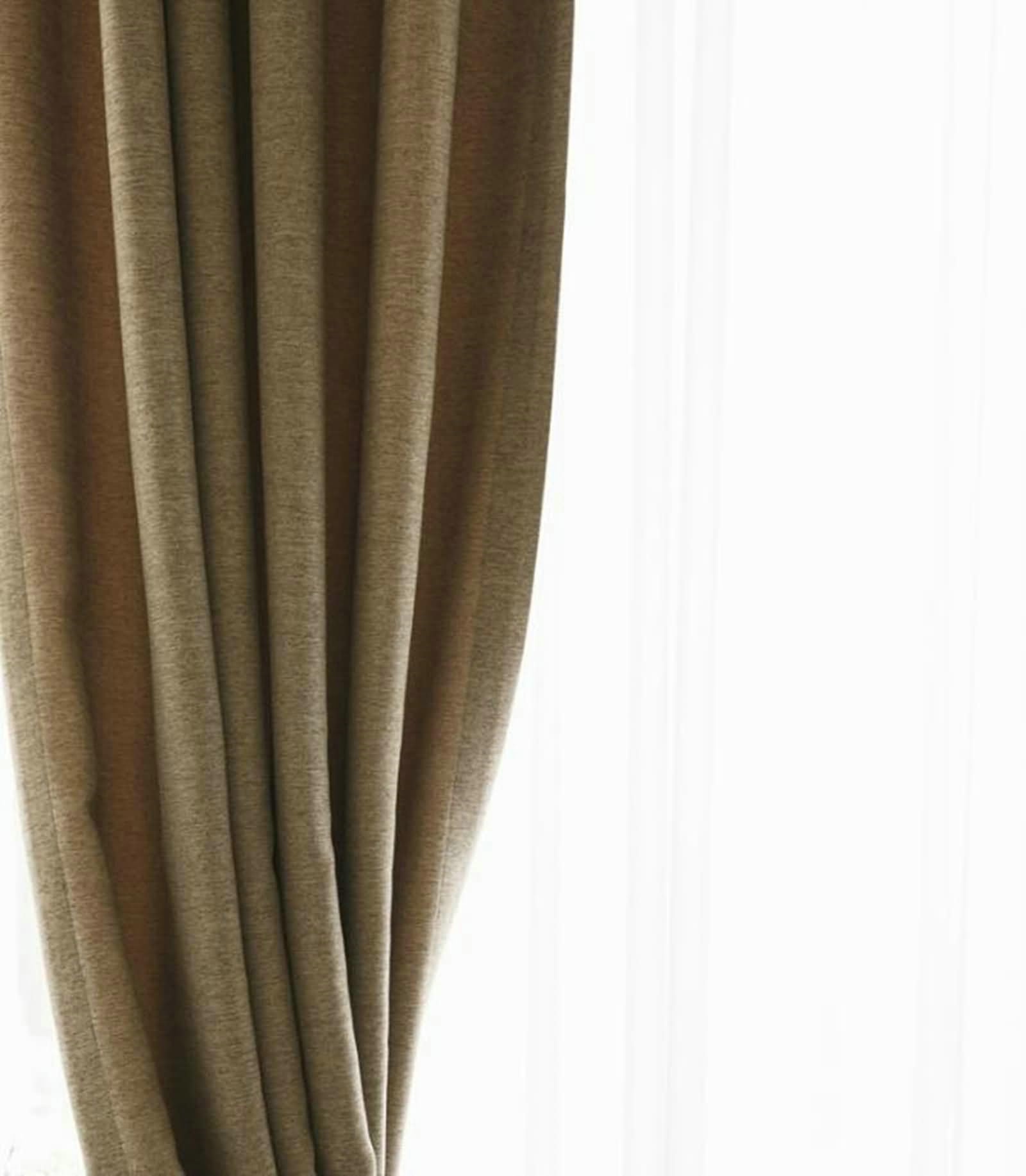 Gualiy Rideau Lot de 2 Salon, Rideau Marron Clair 107x132CM Rideau Fenêtre Isolant Couleur Unie Rideaux pour Salon et Chambre