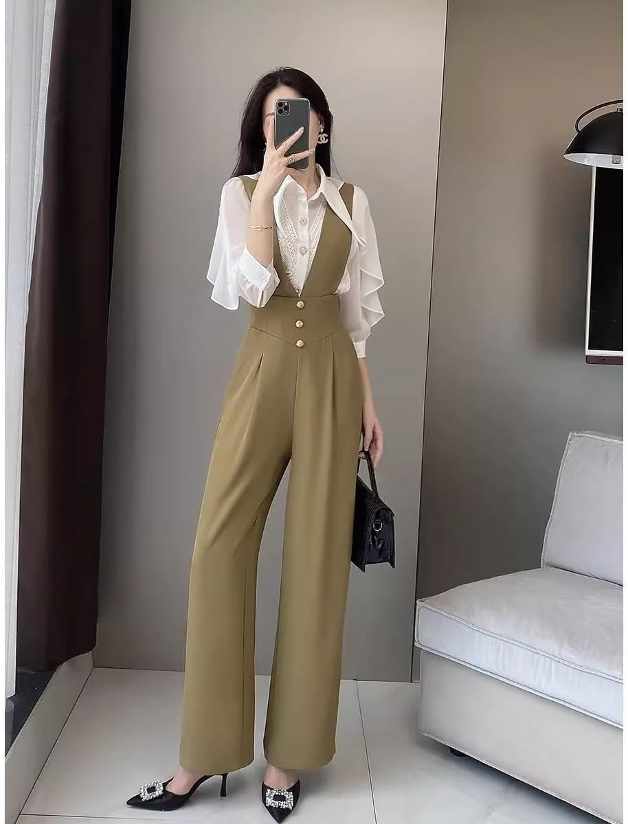 LIXINGHEITANG Overalls in autumn clothes, and slim waist, black jumpsuits for women