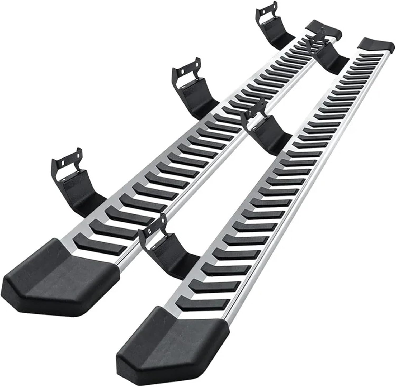 Side Step Nerf Bar Running Board Replacement 3/4 Size Rear Doors 04-14,6 Inch Pad Design,OE Style (Stainless Steel)