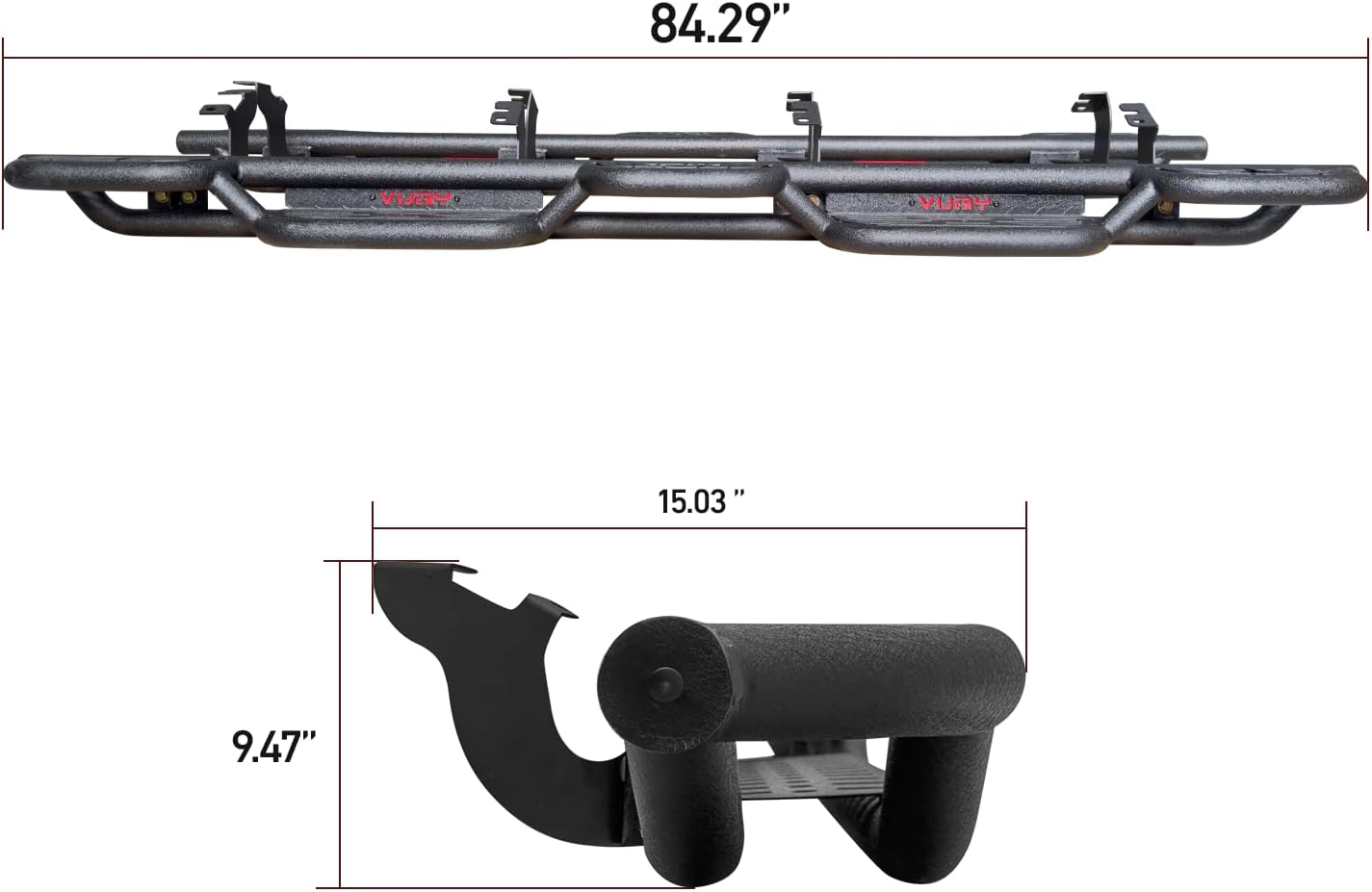 Drop Down Side Step Bars Running Boards Compatible with 2022 2023 2024 2025 Toyola Tundra Crewmax Cab