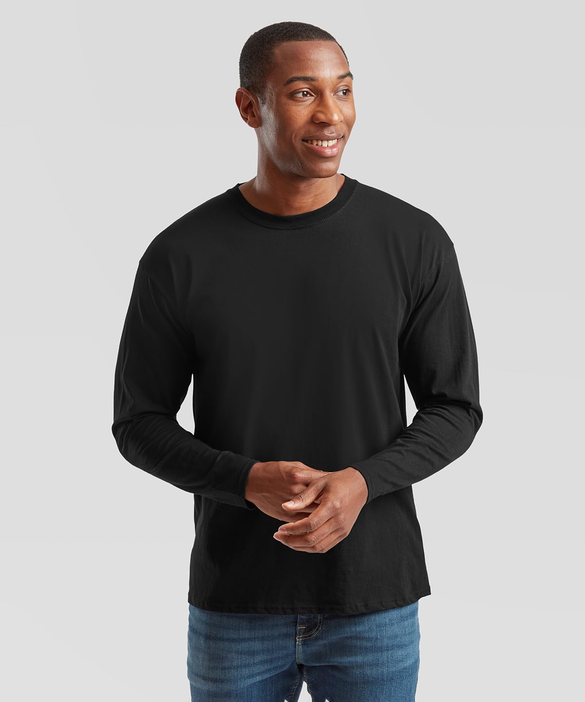 Multipack T-Shirts Hommes Classiques Vides Originaux Col Rond Manches Longues - 100% Coton, Touche Douce | Adaptés à Vêtement Quotidien | Mode et Polyvalents