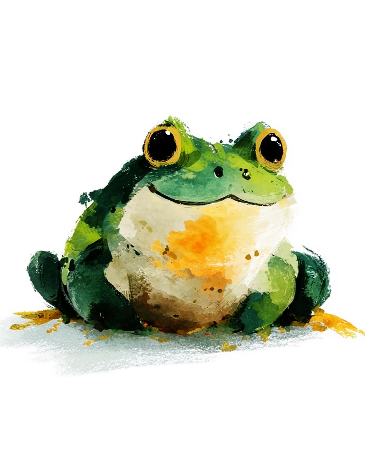 Liubaishi Multicolour Paint By Numbers Kit For Adults, Smiling Frog, 40X50 Cm, Acrylic On Canvas