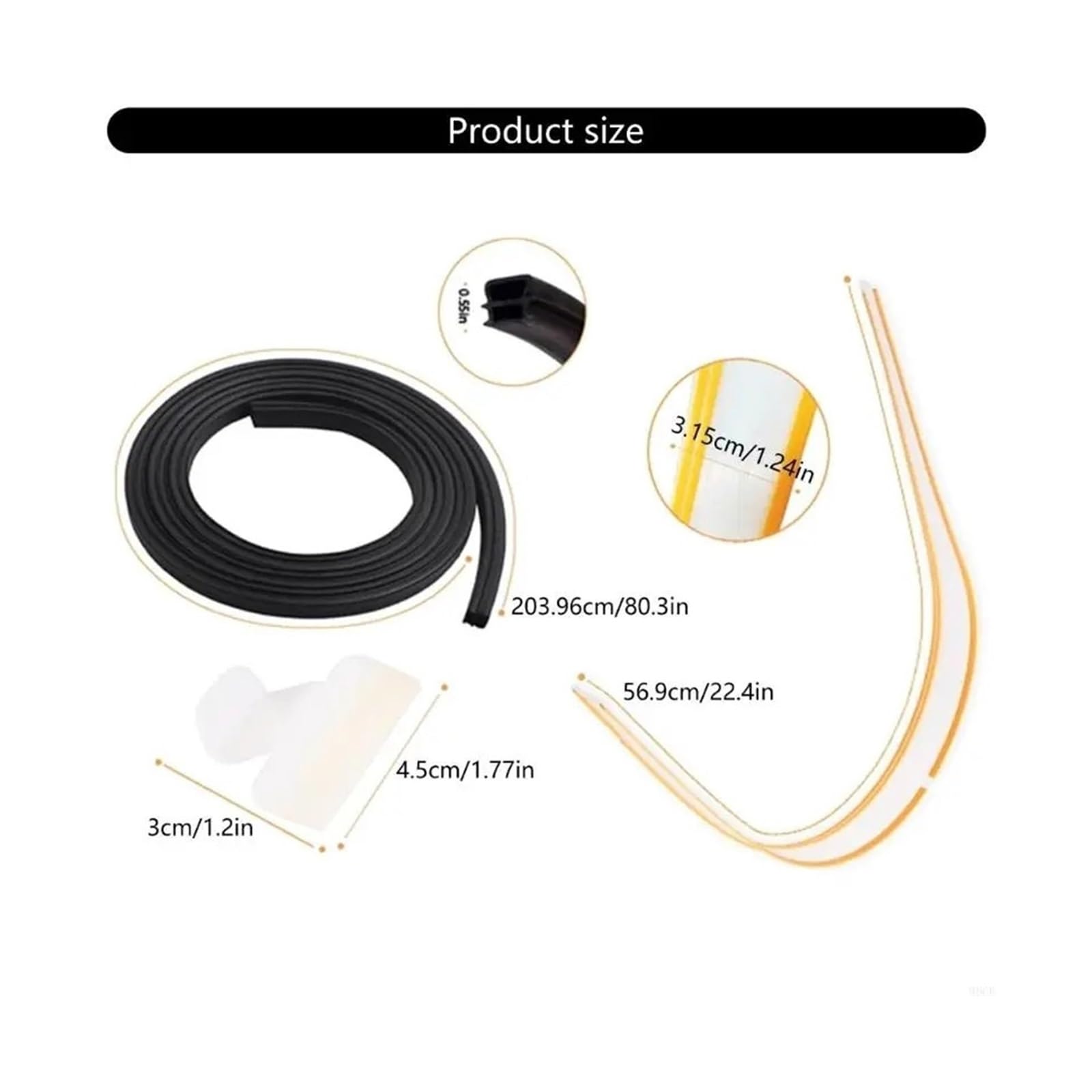 Kit De Sello De Puerta Inferior For Lavavajillas, Compatible Con Universal, Compatible Con Junta De Goma M6CB 154827601